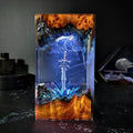 Magic Sword Night Light Solid Wood Resin Art Lamp