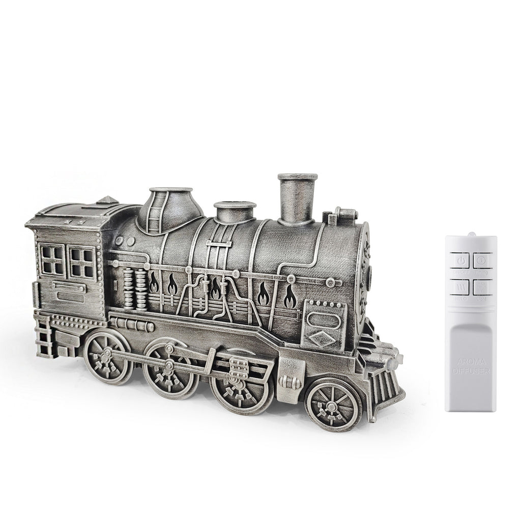 Retro Train Ultrasonic Humidifier with Aromatherapy and Flame Effect