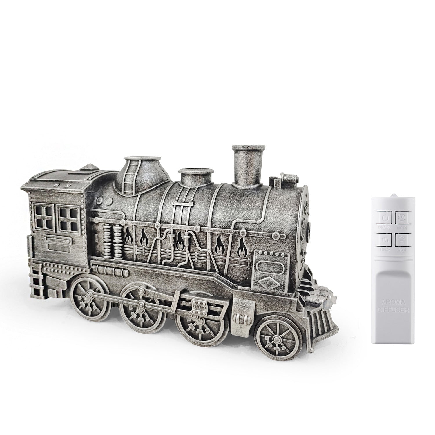 Retro Train Ultrasonic Humidifier with Aromatherapy and Flame Effect