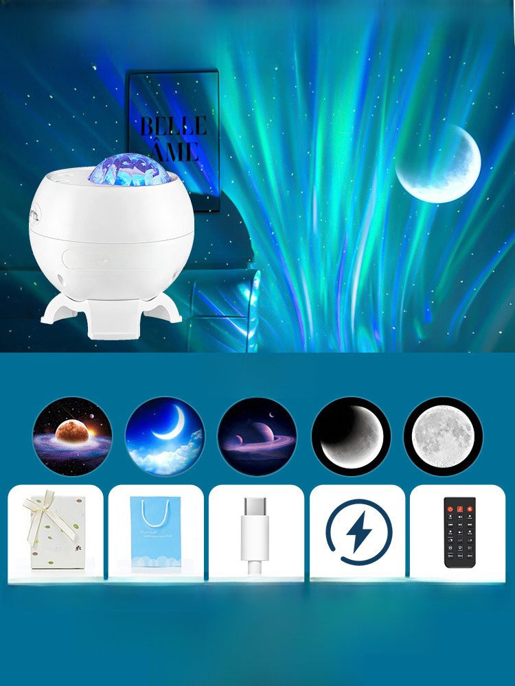 Northern lights star projection lamp night light